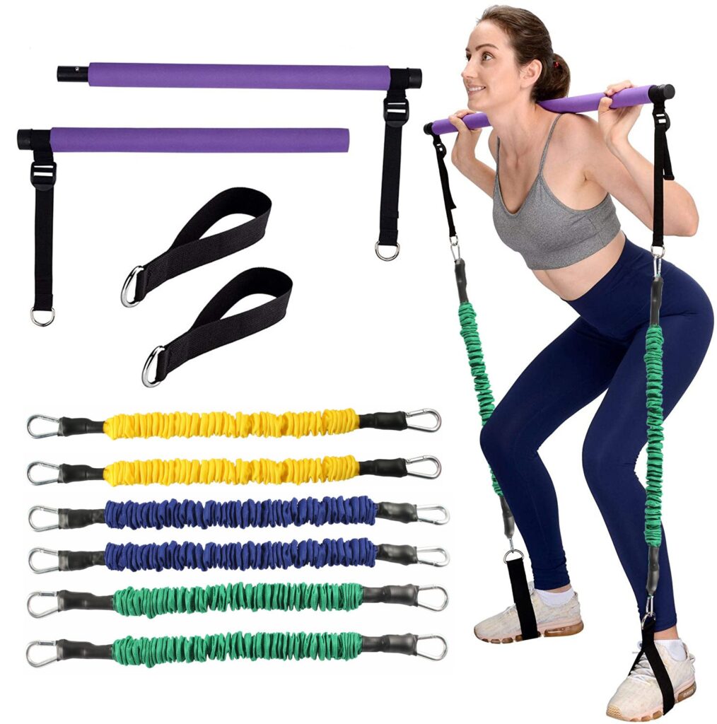Kit barre de Pilates portable avec bandes